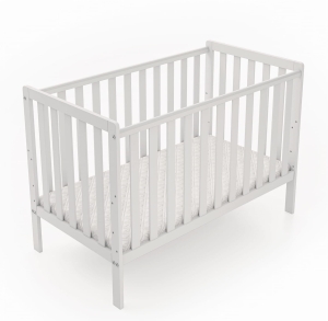 Postieľka BAMBI 120x60 s bielym prevedením, ktoré sa hodí do každého interiéru